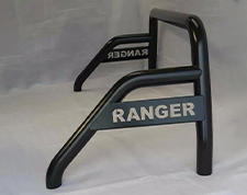 FITS FOR FORD RANGER 2012 + S/S BLACK ROLL BAR - SPORTS BAR – BLACK