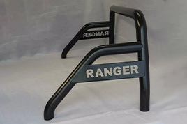FITS FOR FORD RANGER 2012 + S/S BLACK ROLL BAR - SPORTS BAR – BLACK