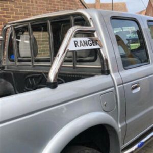 STAINLESS STEEL SPORTS ROLL BAR FOR FORD RANGER 2012 ONW WITH WINDOW GUARD