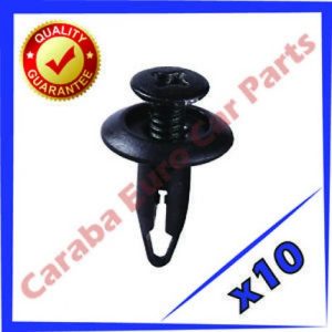 10 Ford Bumper, Wheel Arch Lining, Splashguard Trim Clip Plastic Fasteners Clips