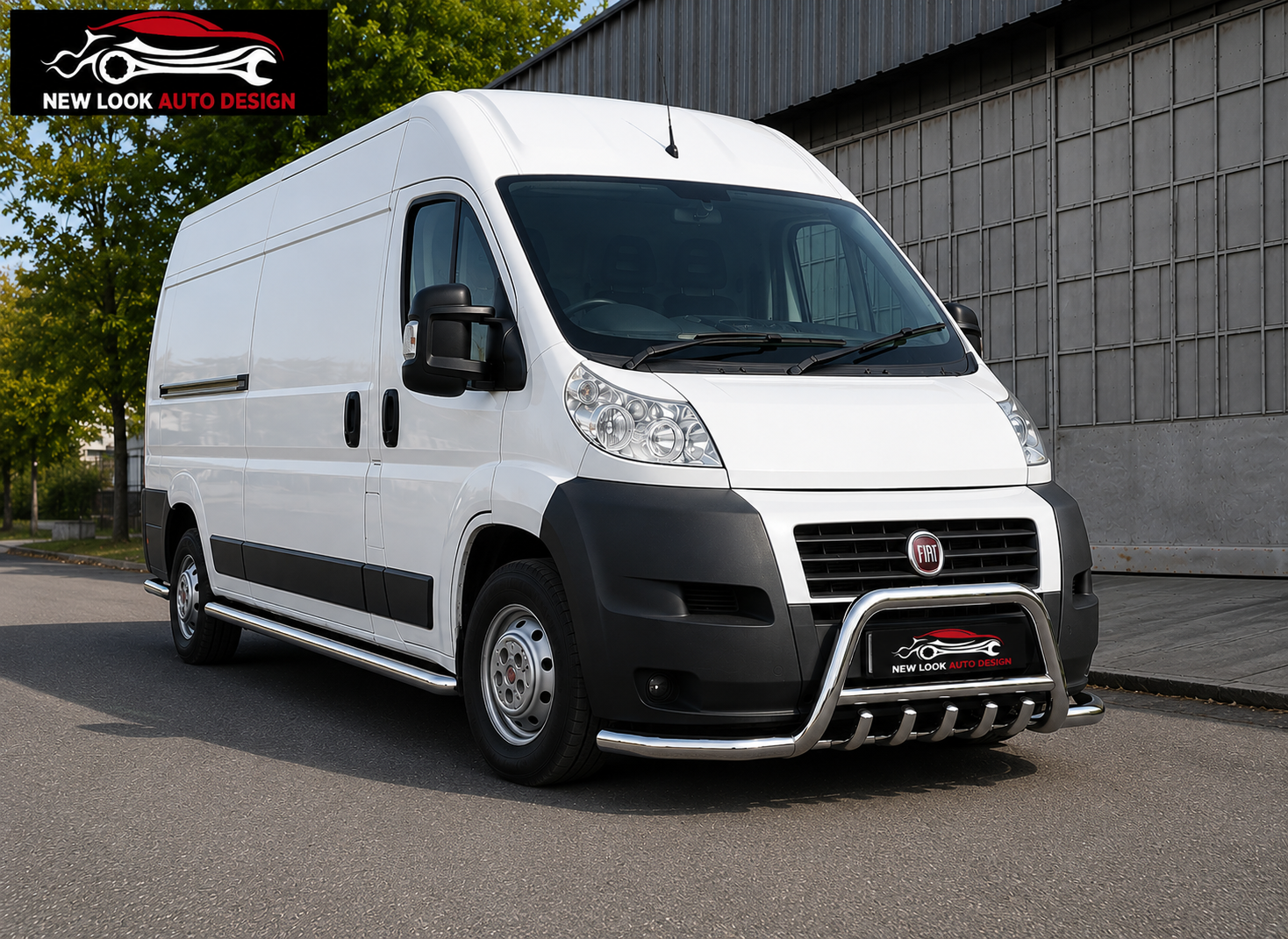 Fiat Ducato 2007+ Stainless Steel Front Bull Bar - Image 7