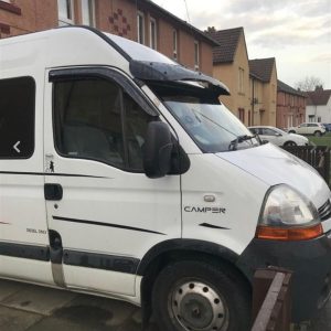 Black Sun Acrylic Visor for Renault Master (98-10)