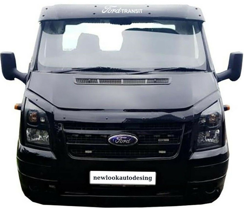 Bonnet Guard Protector Black Acrylic Deflector for Ford Transit 1994-2002 - Image 5