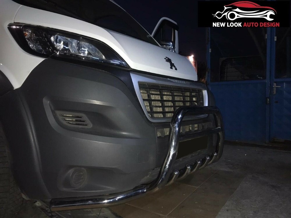 Fiat Ducato 2007+ Stainless Steel Front Bull Bar - Image 2