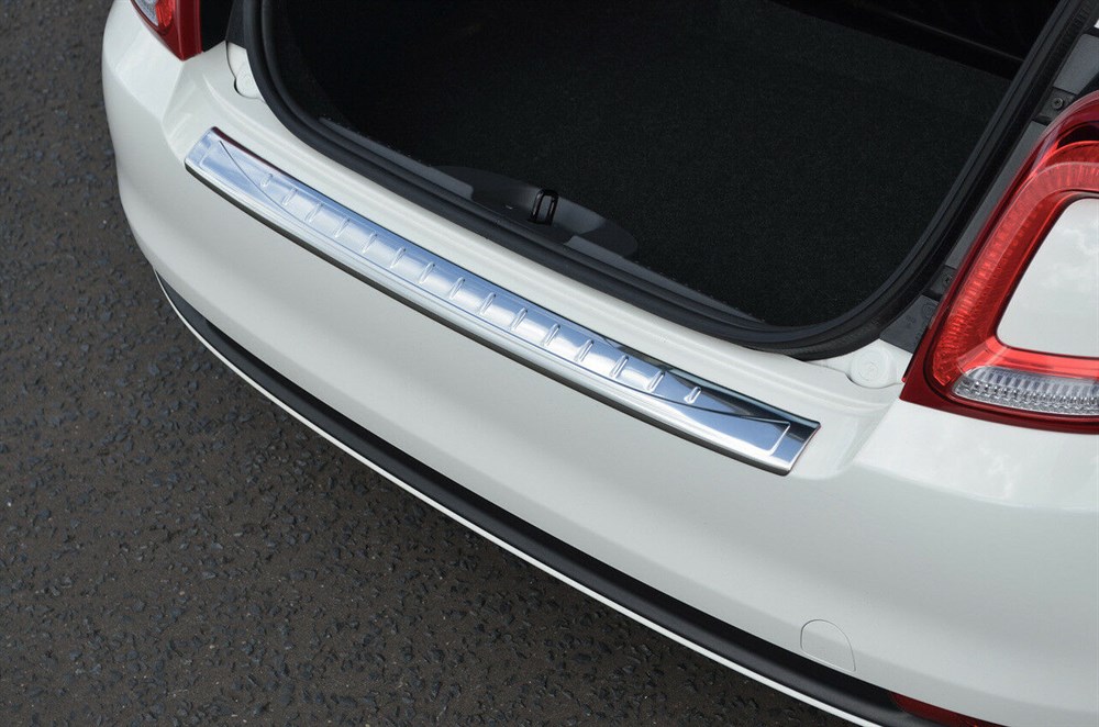 Chrome Rear Bumper Protector Guard Stainless Steel For FIAT 500 500C 2007-2015