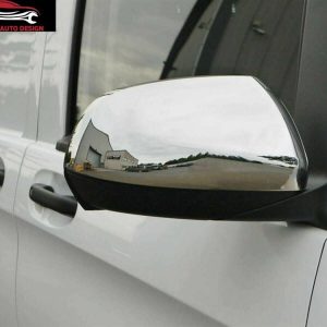 Chrome Stainless Steel 2pc Wing Mirror Covers Trim Set for Mercedes Vito 2014+
