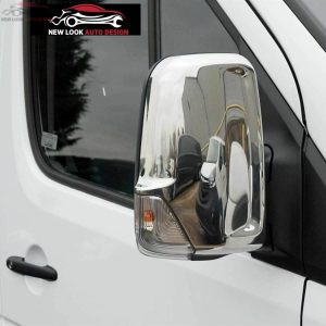 Chrome Stainless Steel 2pc Wing Mirror Covers Trim Set for VW CRAFTER 06-17
