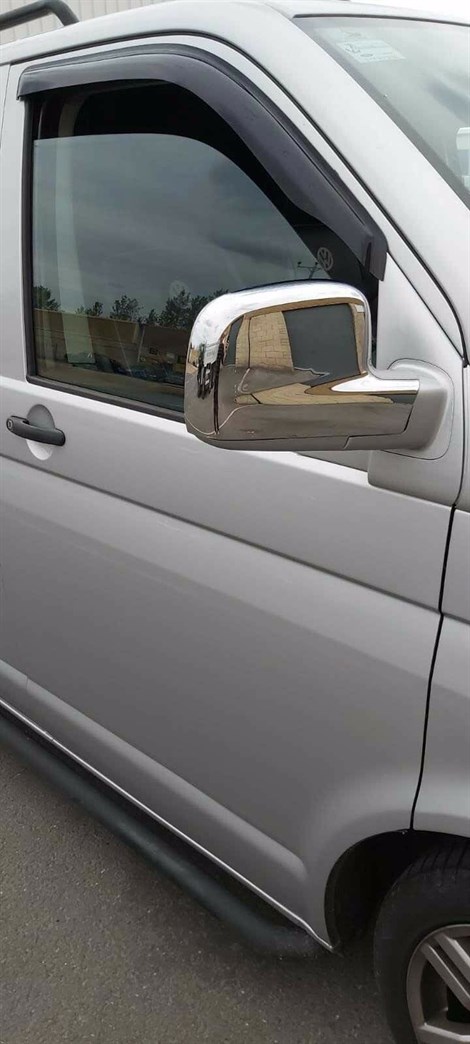 CHROME WING SIDE ABS MIRROR COVER SET FOR VW T5 (2003-2010)