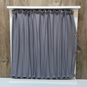 FOR VW T5 03-15 TAILORED FIT BLACK OUT CAB DIVIDER SEPARATOR CURTAIN GREY