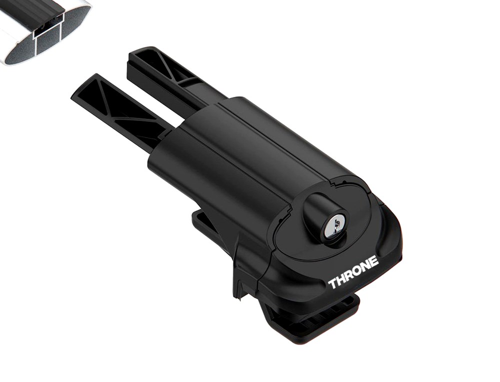 HYUNDAI I20 ACTIVE (GB) HATCHBACK 2014 BLACK LOCKABLE ROOF RACK CROSSBAR - Image 5