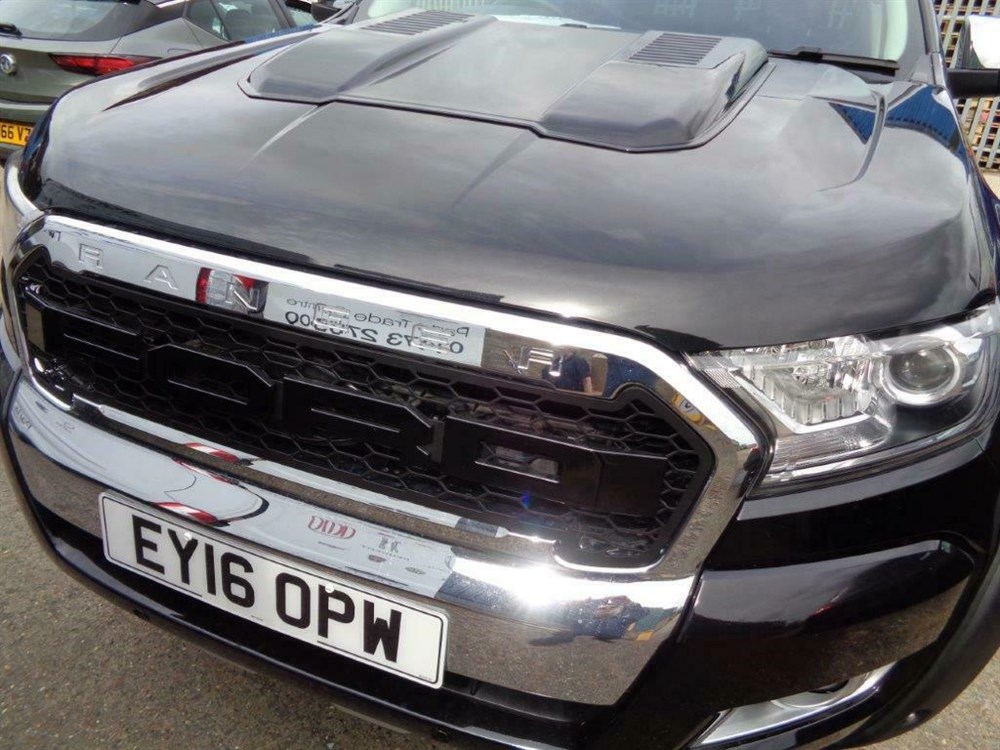 Ford Ranger T7 Bonnet Scoop Styling Accessories 2016+ Matte Black - Image 3