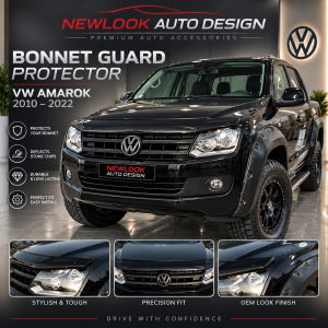VW Amarok 2010–2022 Black Bonnet Guard Protector