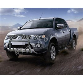 MITSUBISHI L-200 CHROME AXLE NUDGE A-BAR, BULL BAR 2015 - 2019 - Image 2