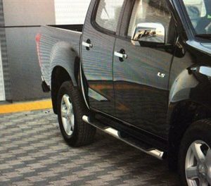 MITSUBISHI L200 SIDE STEPS SIDE BARS STAINLESS STEEL 4X4 PICKUP 2015 ONW
