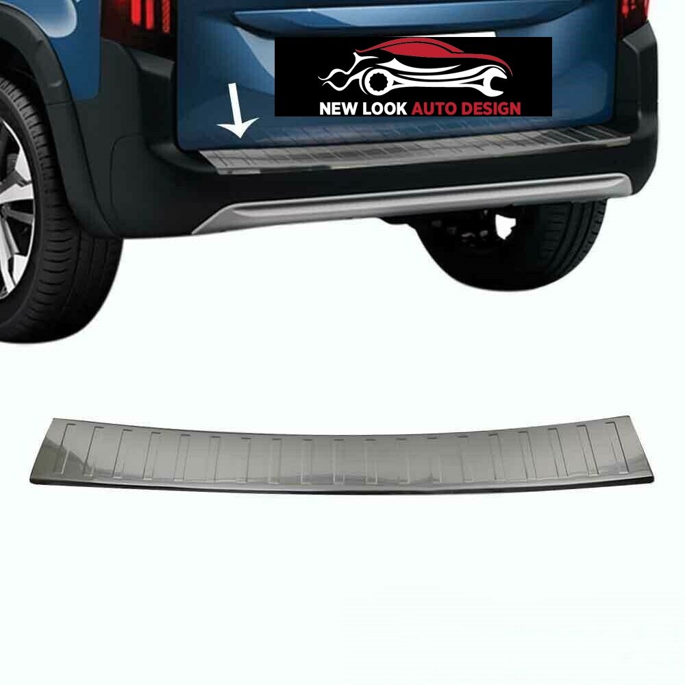 PEUGEOT RIFTER 2018+ CHROME S.STEEL REAR BUMPER PROTECTOR GUARD COVER