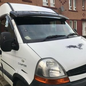 RENAULT Master 2014+ Sun Visor and Bug Guard Solid Black Acrylic