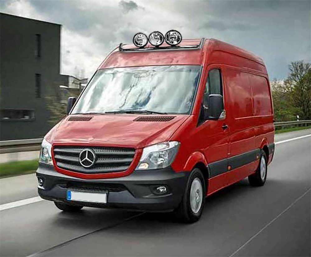 Roof Bar For Mercedes Sprinter 2006 - 2014 Stainless Steel Spot Lamps Light Bar - Image 2
