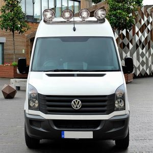 Roof Bar + Jumbo Spot Lamps For Iveco Daily 2014+ Stainless Steel Top Light Bar