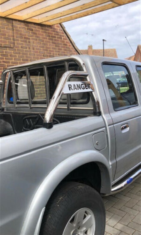 STAINLESS STEEL SPORTS ROLL BAR FOR FORD RANGER 2012 ONW WITH WINDOW GUARD