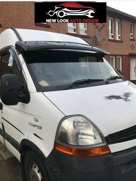 Sun Visor Black Acrylic for VW CRAFTER 2018 +