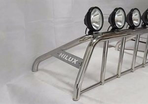 TOYOTA HILUX 2005-2014 ROLL BARS MODEL NAME & WINDOW GUARD + JUMBO SPOTS