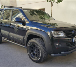 VW AMAROK MATTE BLACK BODY CLADDING SIDE DOOR FOR 2012 ONW