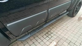 VW AMAROK MATTE BLACK BODY CLADDING SIDE DOOR FOR 2012 ONW - Image 4