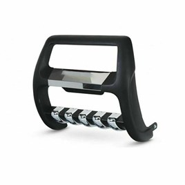 VW AMAROK STAINLESS STEEL BLACK AXLE NUDGE A-BAR BULL BAR GUARD 2010-2014 - Image 3