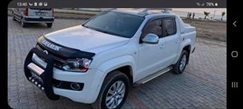 VW AMAROK STAINLESS STEEL BLACK AXLE NUDGE A-BAR BULL BAR GUARD 2010-2014 - Image 2