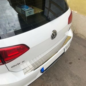 VW GOLF MK7 HB 2013-2019 CHROME S.STEEL REAR BUMPER PROTECTOR GUARD COVER