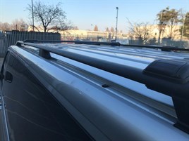 VW T5 T6 LWB CARAVELLE onwards 2003 ALUMINIUM FLUSH ROOF RAILS BARS BLACK - Image 2