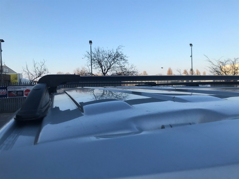 VW T5 T6 LWB CARAVELLE onwards 2003 ALUMINIUM FLUSH ROOF RAILS BARS BLACK