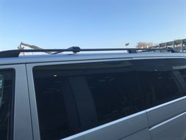 VW T5 T6 LWB CARAVELLE onwards 2003 ALUMINIUM FLUSH ROOF RAILS BARS BLACK - Image 3