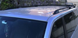 VW T5 T6 SWB CARAVELLE onwards 2003 ALUMINIUM FLUSH ROOF RAILS BARS BLACK - Image 4