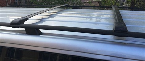 VW T5 T6 SWB CARAVELLE onwards 2003 ALUMINIUM FLUSH ROOF RAILS BARS BLACK