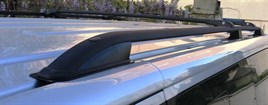 VW T5 T6 SWB CARAVELLE onwards 2003 ALUMINIUM FLUSH ROOF RAILS BARS BLACK - Image 3