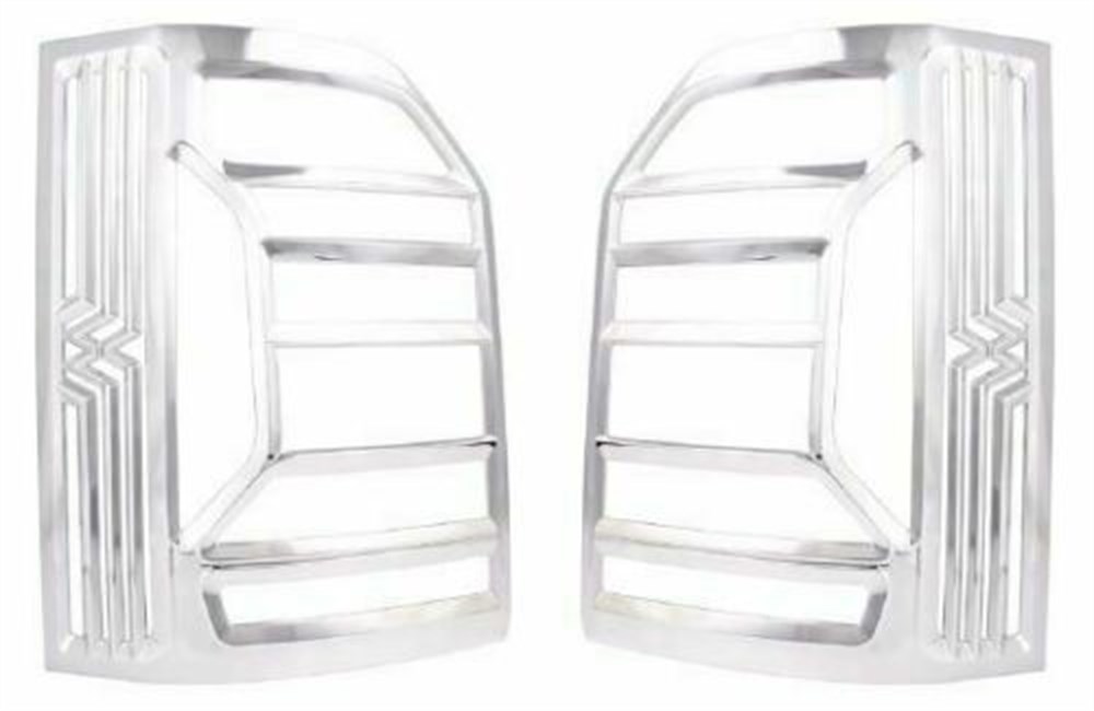 VW T6 TRANSPORTER 2010 onw Abs Chrome Rear Lamp Lights Trim Cover 2Pieces - Image 2
