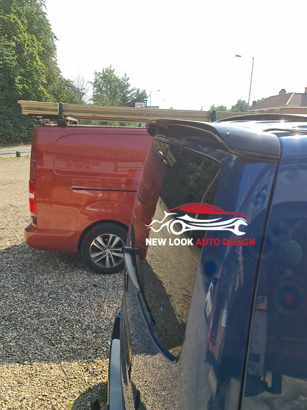 VW TRANSPORTER T5 SPORTS LINE GLOSS BLACK PAINTED REAR SPOILER - Image 4