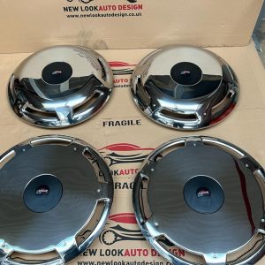 22.5 inch Universal Front Only Wheel Trim Covers Stainless Steel