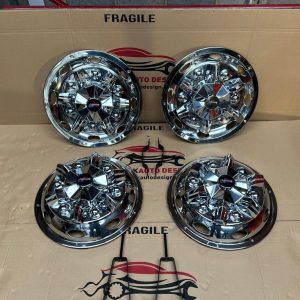 Ford Transit 16 inch Front & Rear Dual Twin Wheel Trim Stainless Steel