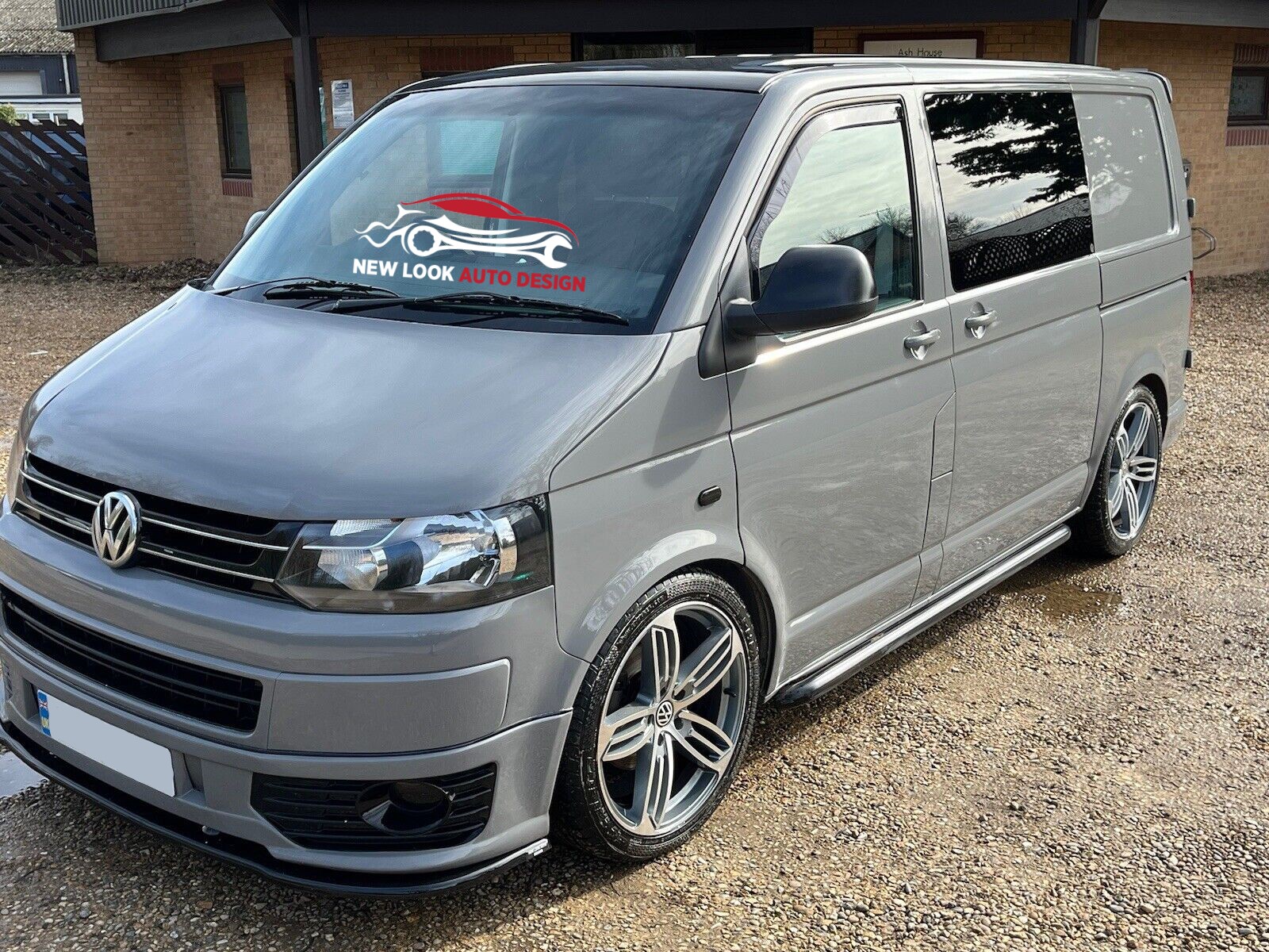 Fits VW T5 T5.1 Sportline 2009-2014 LOWER FRONT BLACK SPLITTER BUMPER LIP - Image 9