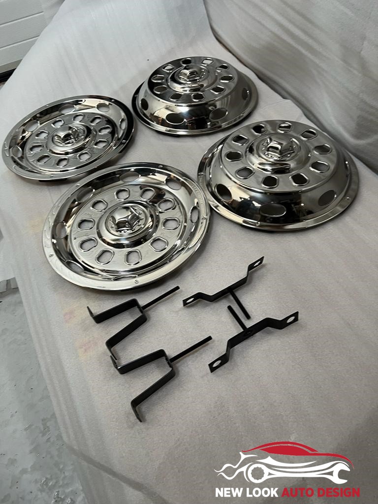 Front & Rear Wheel Trim Covers For 16'' Fits Ford Transit MK6 MK7 - Image 4