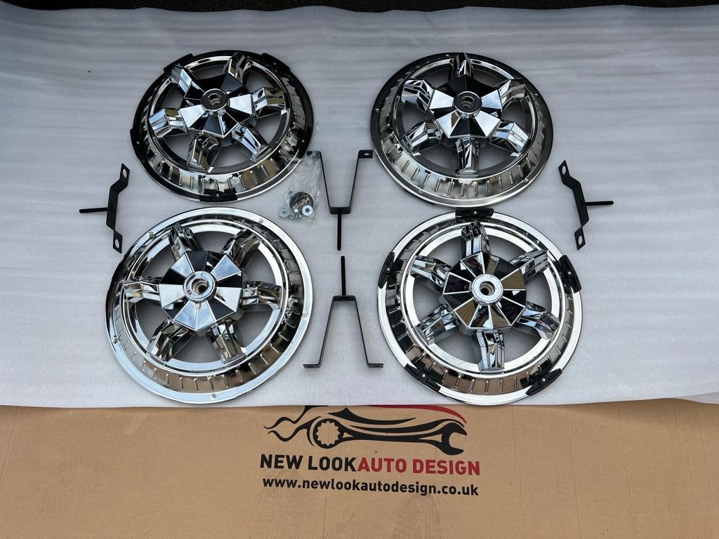 Wheel Trim Covers For 16 inch VW LT35 Front & Rear Stainless Steel - Image 4