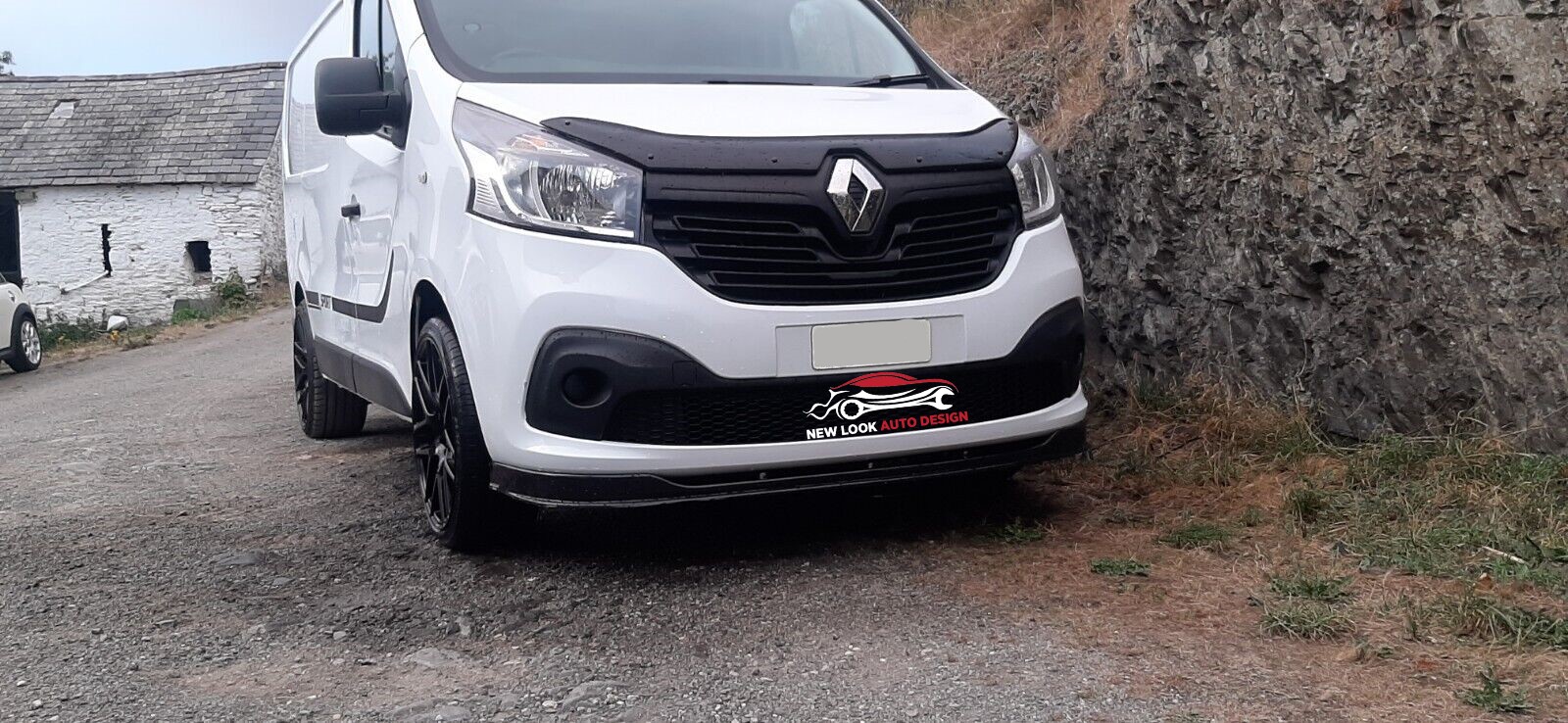 Fits Renault Trafic 2014-2018 LOWER FRONT ABS GLOSS BLACK SPLITTER BUMPER LIP - Image 5