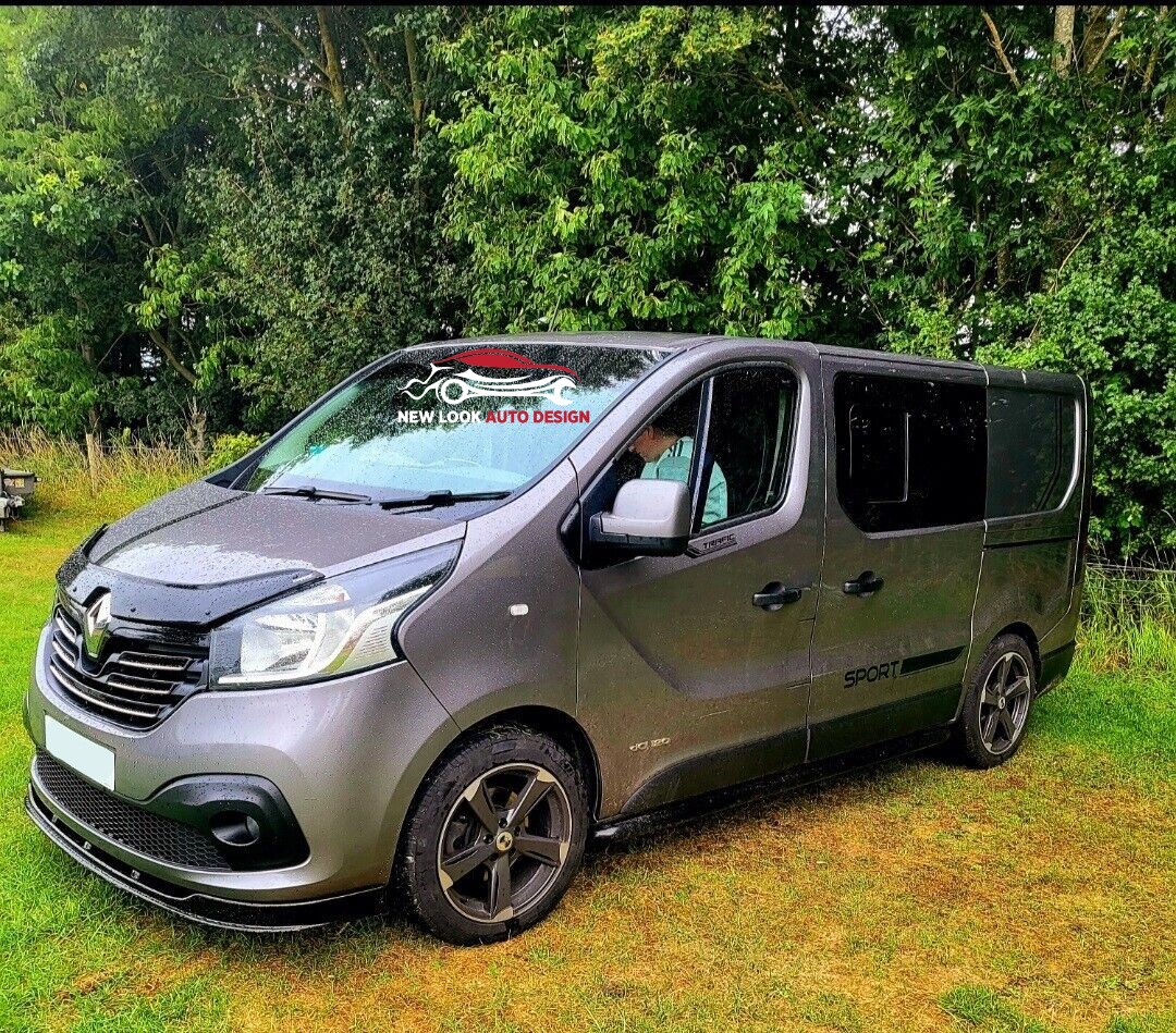 Fits Renault Trafic 2014-2018 LOWER FRONT ABS GLOSS BLACK SPLITTER BUMPER LIP - Image 4