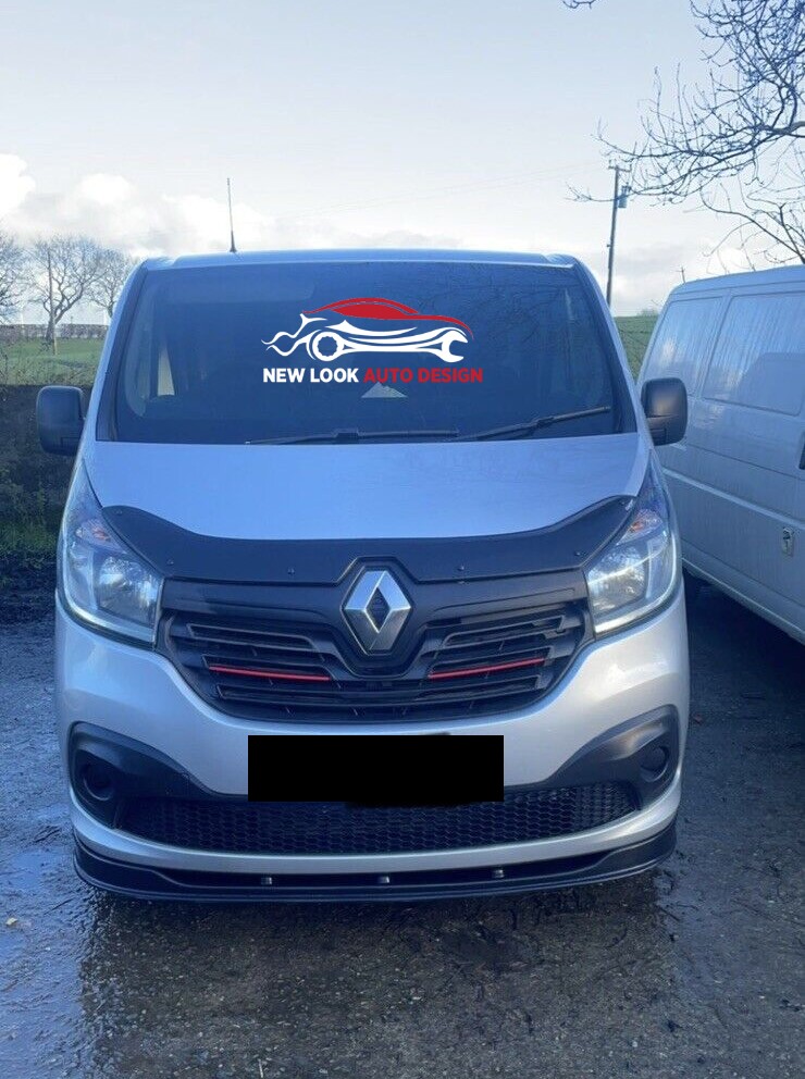 Fits Renault Trafic 2014-2018 LOWER FRONT ABS GLOSS BLACK SPLITTER BUMPER LIP - Image 9