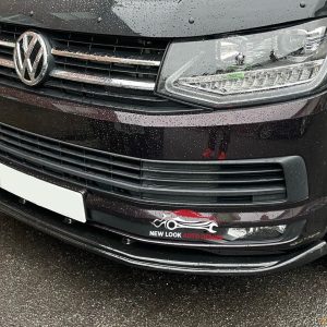 Fits VW T6 2015+ LOWER FRONT ABS GLOSS BLACK SPLITTER BUMPER LIP ADD ON