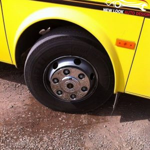 Dual Front Wheel Trim Covers For 16'' Fits Ford Transit 330s - 350m S.Steel