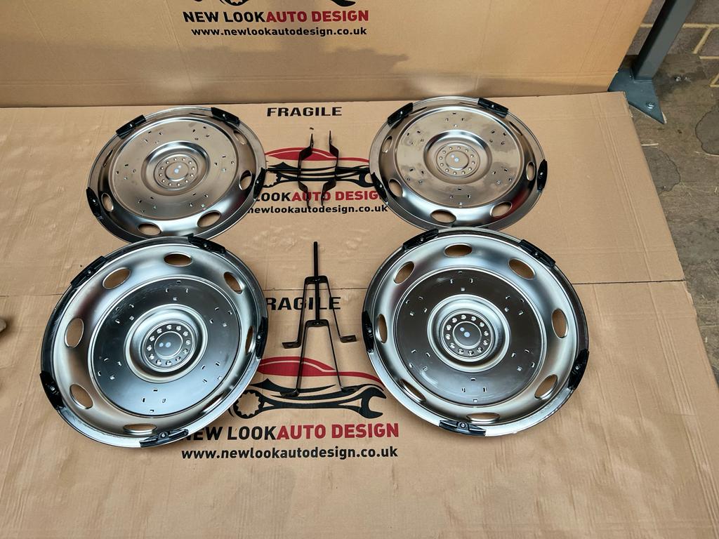 Front & Rear Wheel Trim Covers For 16'' Fits Ford Transit MK6 MK7 - Image 7