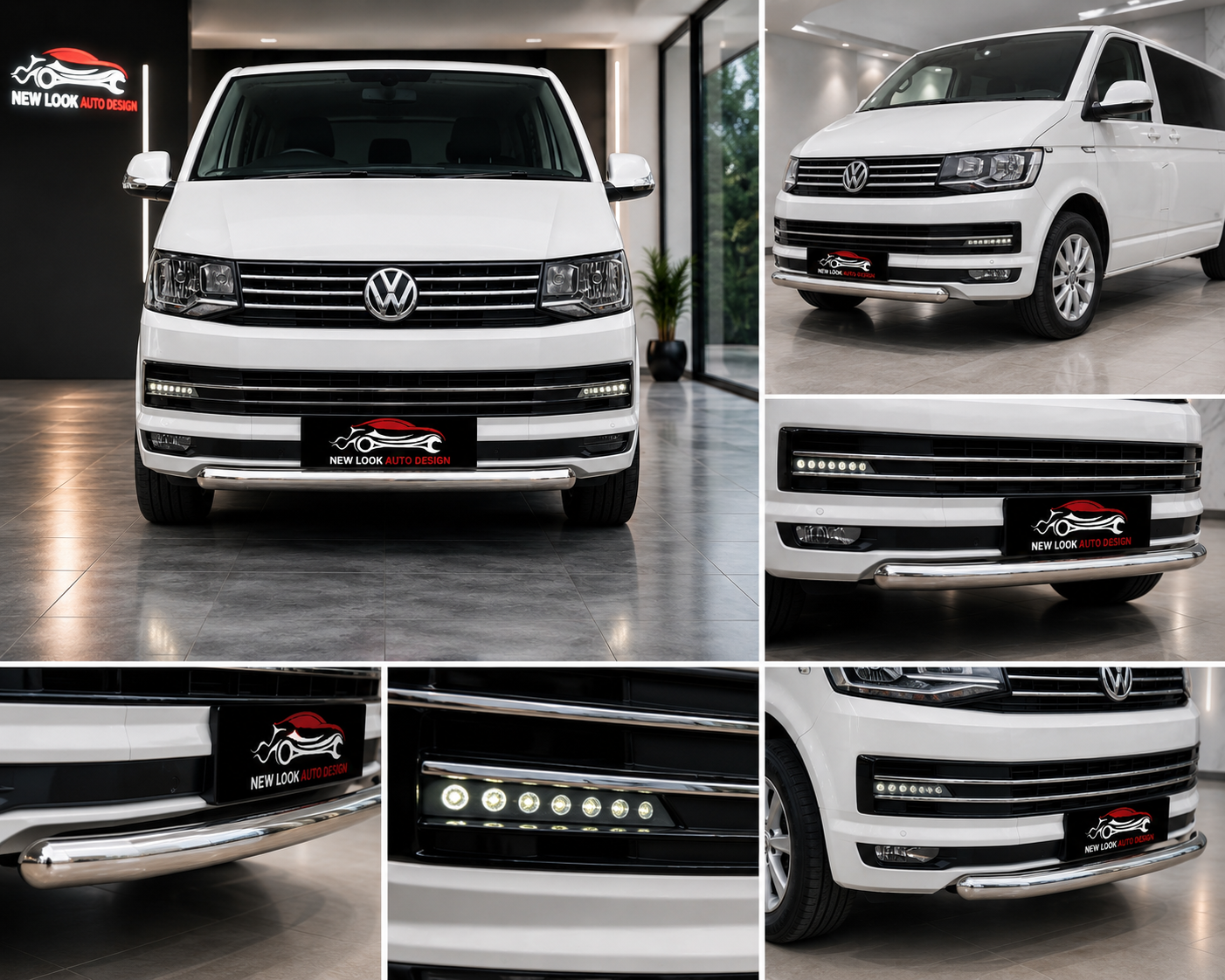 VW CARAVELLE T5 / T6 2016–2020 60MM CHROME SINGLE BULL BAR / NUDGE BAR - Image 4